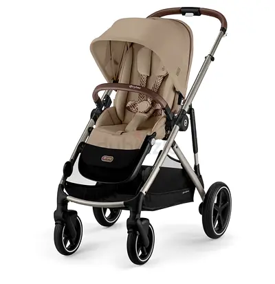Cybex Gazelle S + Cot Combo (Beige / Almond) - All-in-One Toddler / Baby System