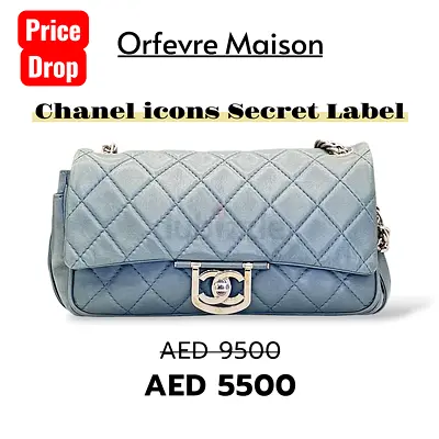 Chanel Quilted Lambskin Shoulder Bag - Classic Blue, Good Condition