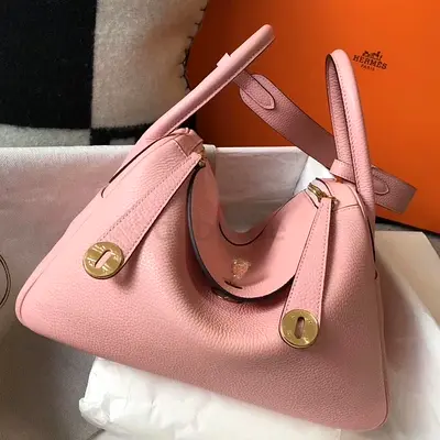 Hermes Lindy 30 Pink Clemence Bag