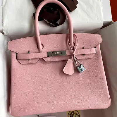 Hermes Birkin 30 Retourne In Rose Sakura Epsom Calfskin