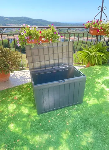 Outdoor Resin Storage Box / Garden Deck Box - Grey, 190L Brand new