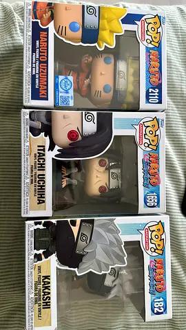 Set of 3 Funko Pop! Naruto Figures — Naruto, Itachi, Kakashi (boxed)