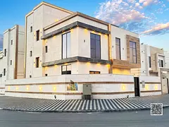 Corner villa on two streets, near the mosque. Land area 4350 sq ft. 7 master bedrooms and a roof ter