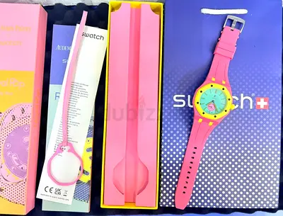 Pink Swatch Unisex Analog Automatic Master Quality Watch with  Box and Strap