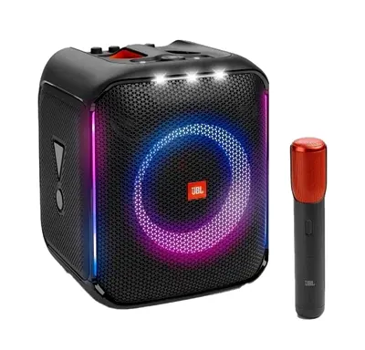 JBL PartyBox On-the-Go Portable Bluetooth Speaker with Wireless Microphone