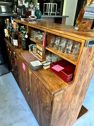 FULL WOODEN BAR CABINET