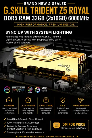 G.SKILL Trident Z5 Royal Neo DDR5 32GB (2x16GB) 6000MHz - CL28