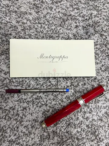 Montegrappa Italia Red Fountain Pen with Original Box – Excellent Condition
