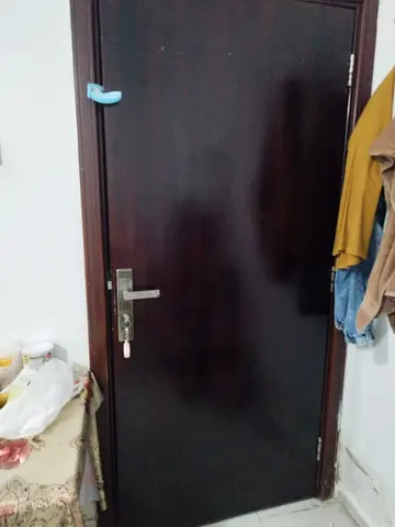 Solid wooden interior door in good condition, single leaf