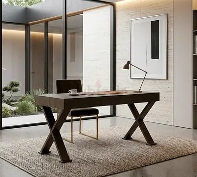 Modernist Executive Writing Desk in Luxury Interior
