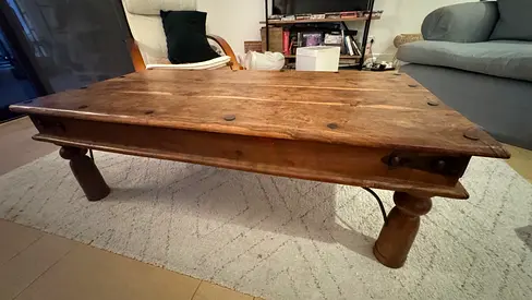 Wooden coffee table