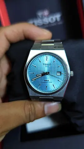 Tissot PRX mens stainless steel watch - blue dial, date