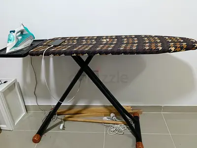Ironing board with steam iron - good working condition