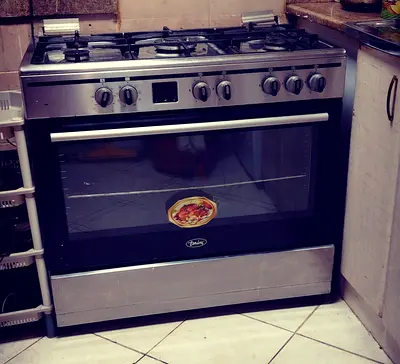 Terim Used freestanding gas cooker with oven - stainless steel, 5 burners
