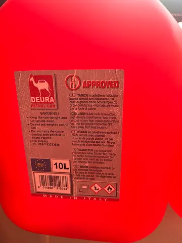 10L Red Fuel/Water Jerry Can Container (used)