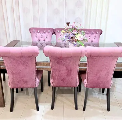 Only 6 lilac Velvet Tufted Chairs