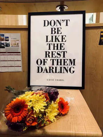 Framed Coco Chanel Quote Print - Dont Be Like The Rest of Them Darling