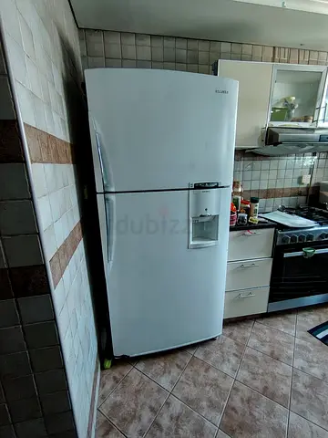 Samsung massive 6.8 liter White double-door refrigerator with water dispenser