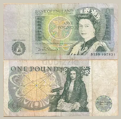1 Pound - Elizabeth II Sir Isaac Newton Banknote