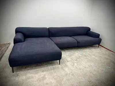 Almost brand new the loom collection lshape sofa