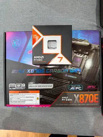 MSI carbon x870e + 9850x3d