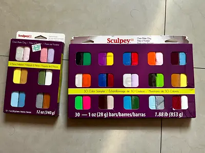 Sculpey III Oven-Bake Clay 30-Color Sampler + 12-Color Pack
