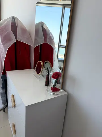 Cupboard + Mirror (cracked at corner)