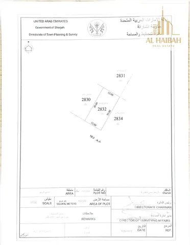 Residential land for sale in Sharjah, Basateen Al Zubair (Al Dibdibah South) - a very special price!
