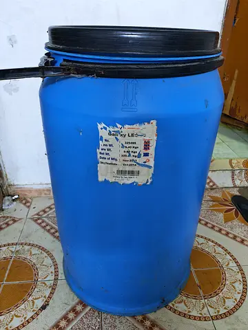 Blue 60-70L Plastic Drum / Barrel with Lid - Good Condition