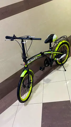 Foldable adult/teen commuter bike - green/black, good condition