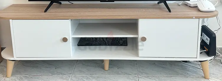 TV Unit / TV stand - White with Wood Top