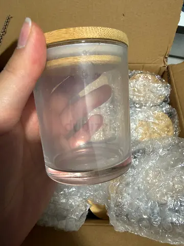 9 Clear Glass Jars with Bamboo Lids