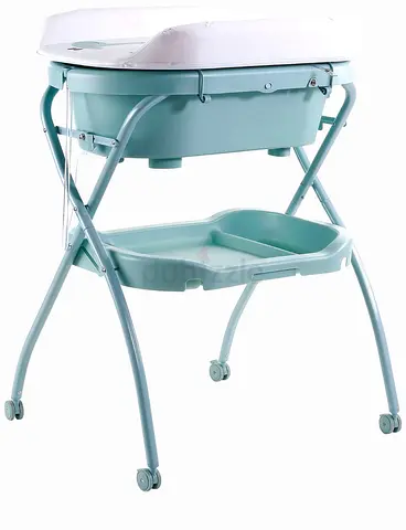 Baby bath tub and changing center