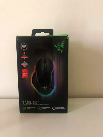 Razer Basilsilk V3 wired gaming mouse RGB 26000 dpi open box new condition