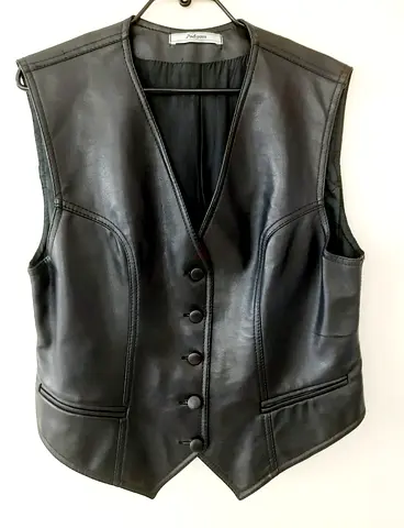 Podyum Womens Leather Vest