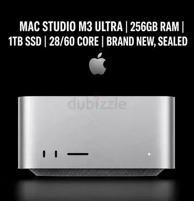Apple Mac Studio M3 Ultra 2566GB RAM | 1TB SSD | 28-Core CPU 60-Core GPU Brand New Sealed