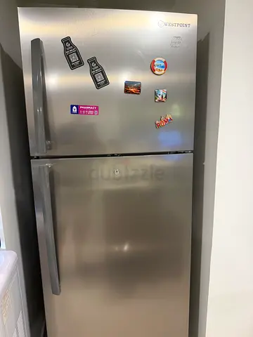 Stainless Steel Hisense Double Door Refrigerator - Good Condition
