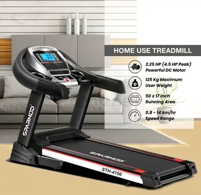 Sparnod Fitness STH-4100 Folding Treadmill – Auto Incline | Excellent Condition