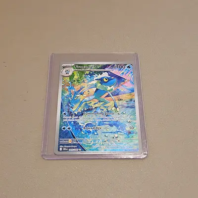 Frogadier Pokémon Holographic Trading Card (Sleeved)