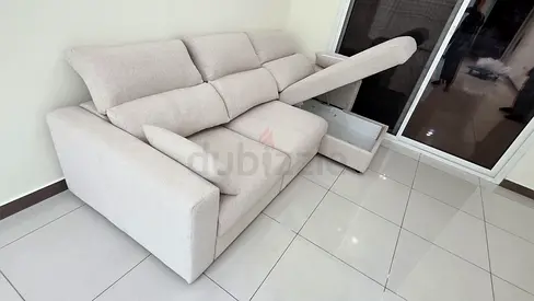 Ikea Eskelstuna L shape sofa bed Beige