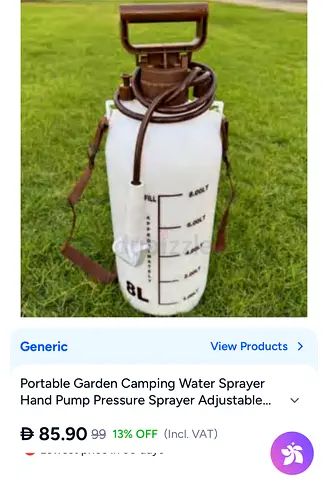 8L Portable Garden/Camping Hand Pump Pressure Sprayer