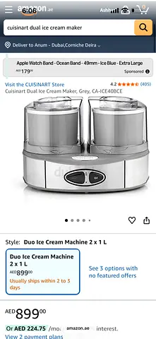 Cuisinart Dual Ice Cream Maker, Excellent Condition. Homemade icecream in 20 minutes! 900 on Amazon