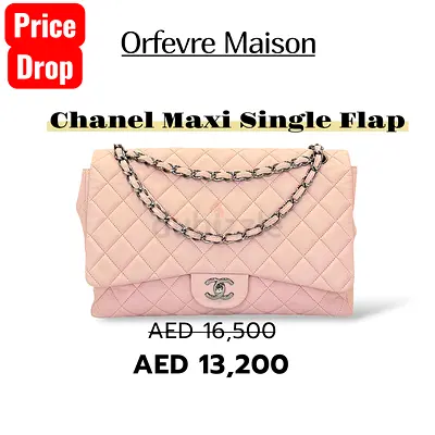 Chanel Maxi Single Flap Quilted Leather Shoulder Bag - Pink