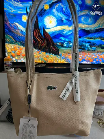 Beige Lacoste Small Concept tote Bag - New with Tags