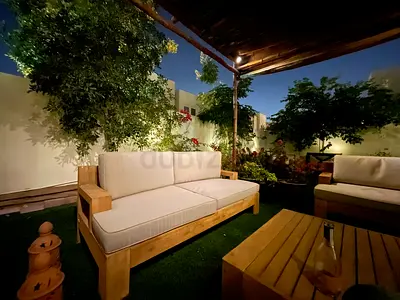 Solid Wood Outdoor Sofa Set with Coffee Table - 2 Seater sofa  + 2 Loungers