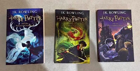 Set of 3 Harry Potter paperback novels
