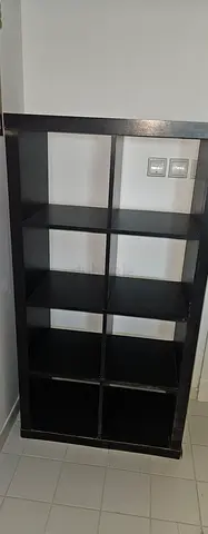 IKEA Kallax-style 8-cube Shelving Unit - Black, Good Condition