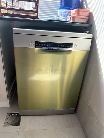 Used Bosch freestanding dishwasher - stainless steel finish, good condition