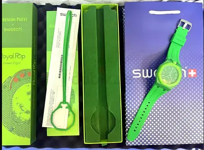 Green Swatch Royal Pop wristwatch Automatic Watch Master Quality with box and Paper Bag