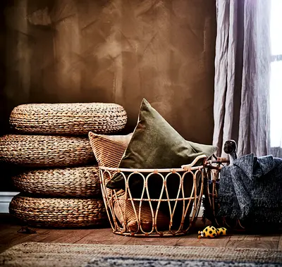 IKEA handwoven with banana fiber - Footstool